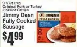 Key Food Jimmy Dean Fully Cooked Sausage offer