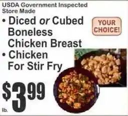 Key Food Diced or Cubed Boneless Chicken Breast, Chicken For Stir Fry offer