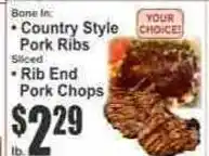 Key Food Bone Inc Country Style Pork Ribs, Rib End Pork Chops offer