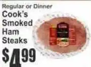 Key Food Cook's Smoked Ham Steaks offer