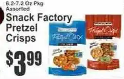 Key Food Snack Factory Pretzel Crisps offer