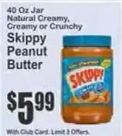 Key Food Skippy peanut butter offer