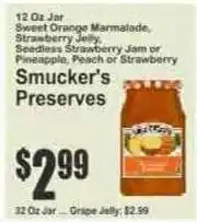 Key Food Smucker's Preserves offer