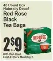 Key Food Red Rose Black Tea Bags offer
