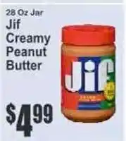 Key Food Jif creamy peanut butter offer