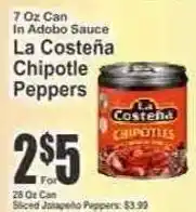 Key Food La Costeña Chipotle Peppers offer