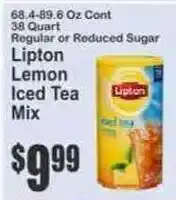 Key Food Lipton lemon iced tea mix offer