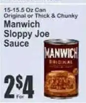 Key Food Manwich sloppy joe sauce offer