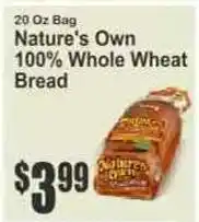 Key Food Nature's Own 100% Whole Wheat Bread offer