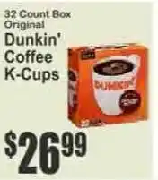 Key Food Dunkin' Coffee K-Cups offer