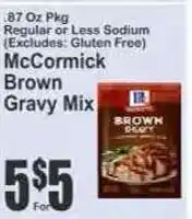 Key Food McCormick Brown Gravy Mix offer