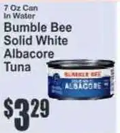 Key Food Bumble Bee Solid White Albacore Tuna offer