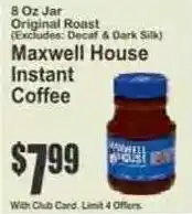 Key Food Maxwell House Instant Coffee offer