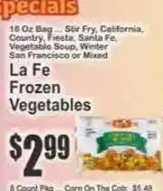 Key Food La Fe Frozen Vegetables offer