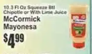 Key Food McCormick Mayonesa offer