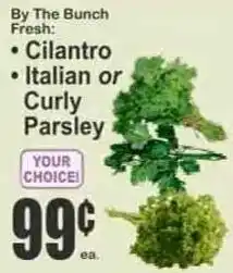 Key Food By The Bunch Fresh: Cilantro Italian or Curly Parsley offer