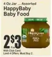 Key Food HappyBaby Baby Food offer