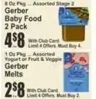 Key Food Gerber baby food offer