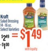 Germantown Fresh Market Kraft Salad Dressing 14-16 Oz offer