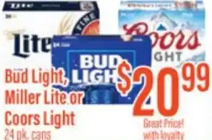 Germantown Fresh Market Bud Light, Miller Lite Or Coors Light offer
