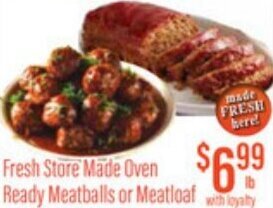 Germantown Fresh Market Fresh Store Made Oven Ready Meatballs Or Meatloaf offer