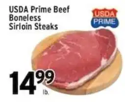Associated Usda prime beef boneless sirloin steaks offer