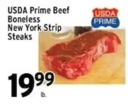 Associated Usda prime beef boneless new york strip steaks offer
