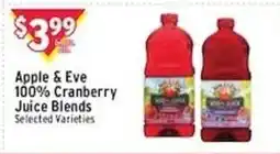 Met Foodmarkets Apple & Eve 100% Cranberry Juice Blends offer