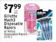 Met Foodmarkets Gillette Mach3 Disposable Razors or Venus Disposable Razors offer