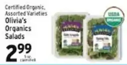 Associated Olivia's Organics Salads offer