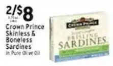 Met Foodmarkets Crown Prince Skinless & Boneless Sardines offer