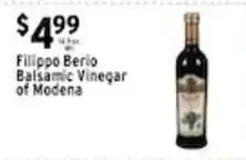 Met Foodmarkets Filippo Berio Balsamic Vinegar of Modena offer