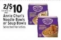 Met Foodmarkets Annie Chun's Noodle Bowls or Soup Bowls offer
