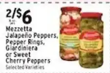 Met Foodmarkets Mezzetta Jalapeño Peppers, Pepper Rings, Giardiniera or Sweet Cherry Peppers offer