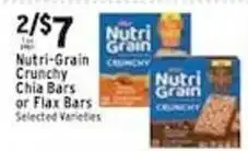 Met Foodmarkets Nutri-Grain Crunchy Chia Bars or Flax Bars offer