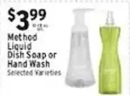 Met Foodmarkets Method liquid dish soap or hand wash offer