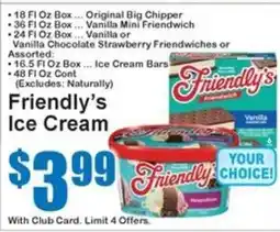 Super Fresh Friendly's ice cream offer