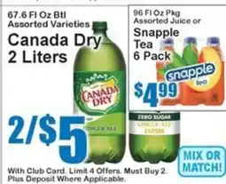 Super Fresh Canada Dry ginger ale offer