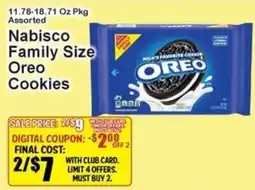 Super Fresh Nabisco family size oreo cookies offer