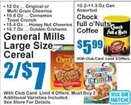 Super Fresh General Mills Large Size Cereal offer