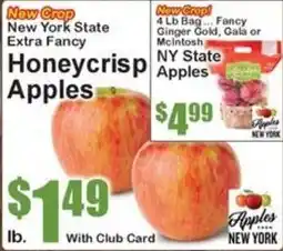 Super Fresh New Crop New York State Extra Fancy Honeycrisp Apples offer