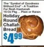 Super Fresh Holiday Round Challah Bread offer
