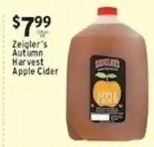 Met Foodmarkets Zeigler's Autumn Harvest Apple Cider offer