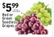 Met Foodmarkets Red or Green Seedless Grapes offer
