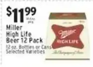 Met Foodmarkets Miller High Life Beer offer
