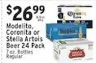 Met Foodmarkets Modelito, Coronita or Stella Artois Beer offer
