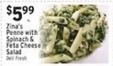 Met Foodmarkets Zina's Penne with Spinach & Feta Cheese Salad offer