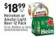 Met Foodmarkets Heineken or Amstel Light Beer offer