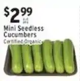 Met Foodmarkets Mini Seedless Cucumbers offer