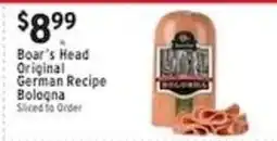 Met Foodmarkets Boar's Head Original German Recipe Bologna offer